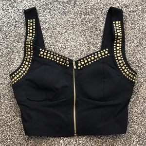 Black crop top